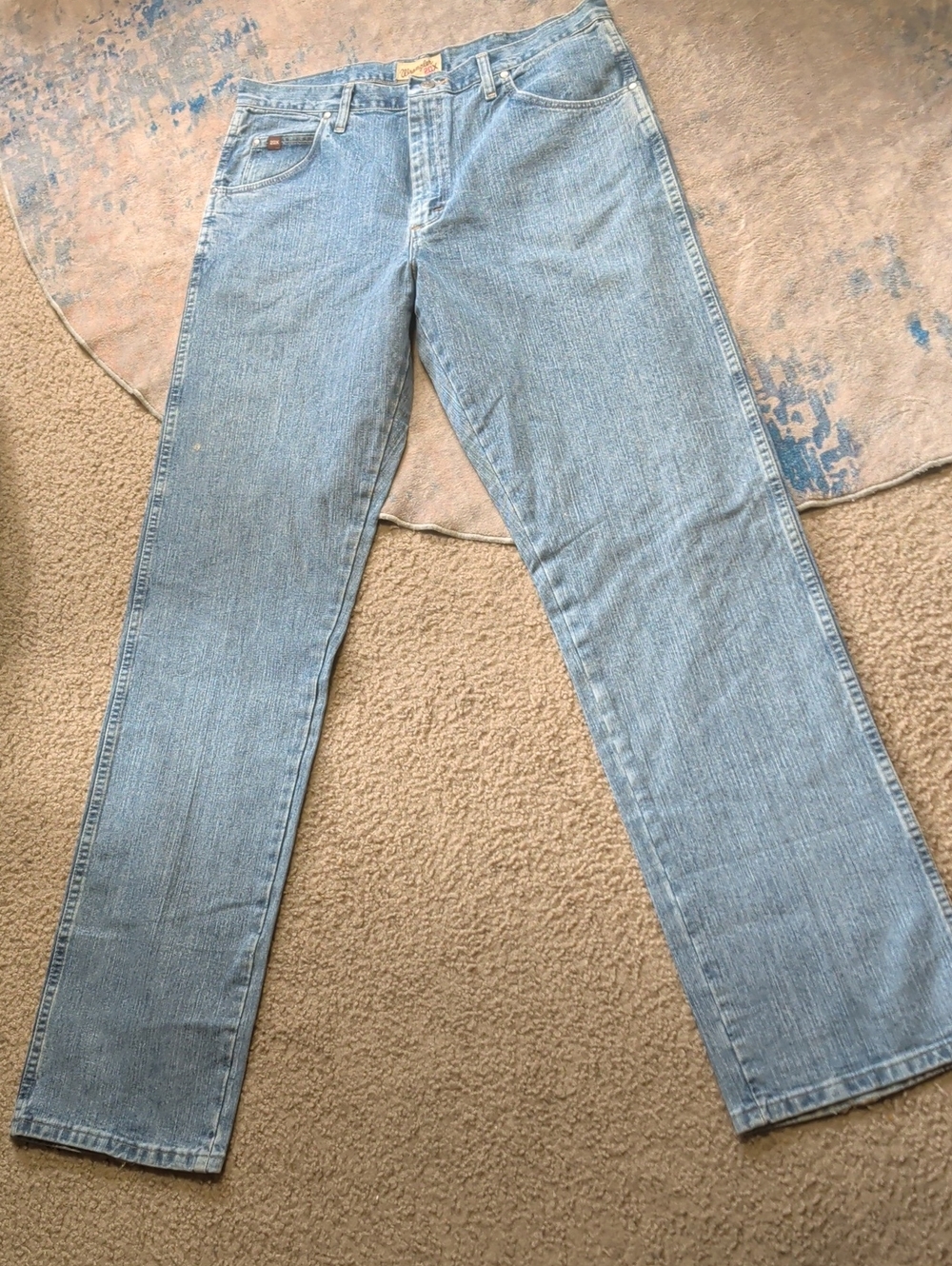 Wrangler 20X Light Blue Straight Leg Jeans - Classic Fit - Men's 36"X38"